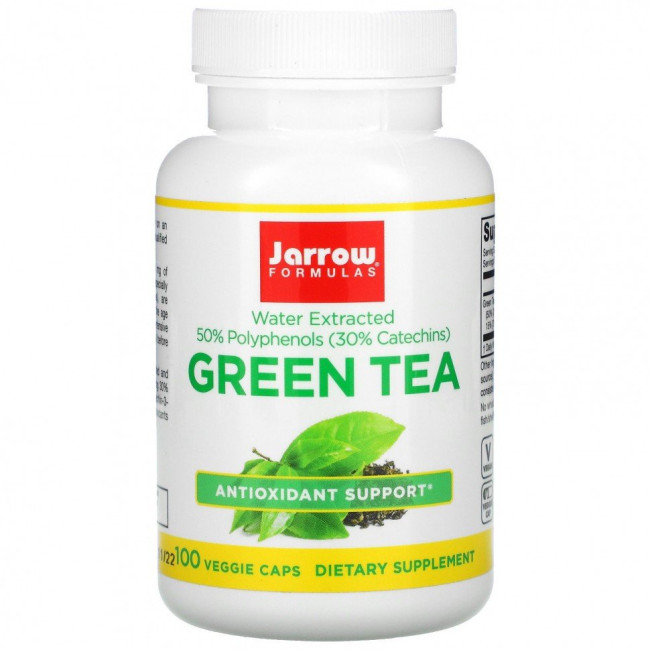 Jarrow Formulas, зеленый чай, 500 мг, 100 вегетарианских капсул
