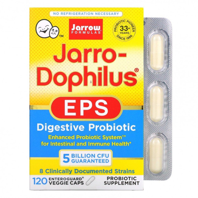 Jarrow Formulas, Jarro-Dophilus EPS, 5 миллиардов, 120 растительных капсул
