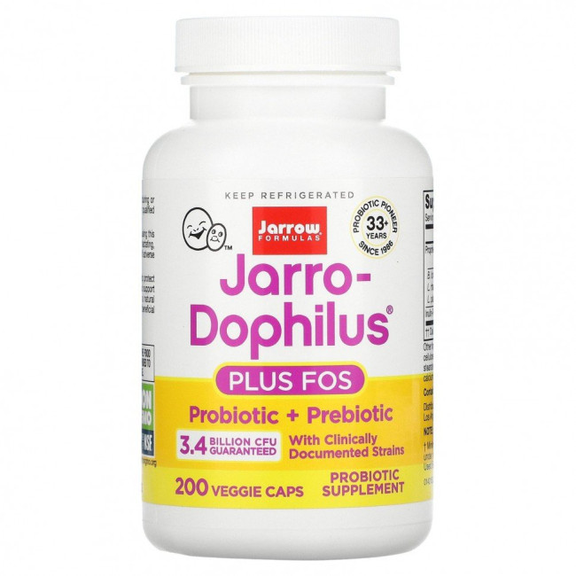 Jarrow Formulas, Jarro-Dophilus и ФОС, 3,4 млрд, 200 капсул