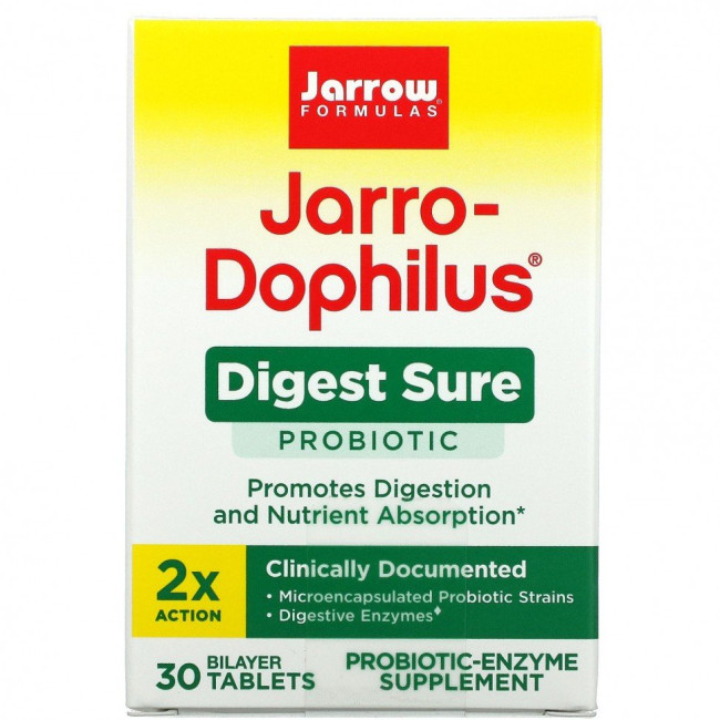 Jarrow Formulas, Jarro-Dophilus, Digest Sure, 30 двухслойных таблеток