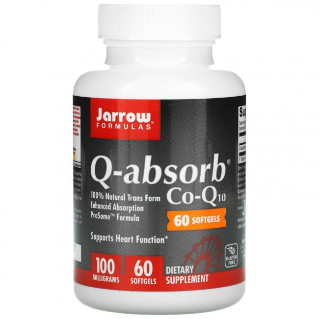 Jarrow Formulas, Q-absorb коэнзим-Q10, 100 мг, 60 капсул