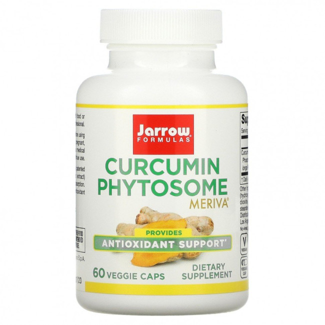 Jarrow Formulas, фитосомы куркумина, 500 мг, 60 вегетарианских капсул